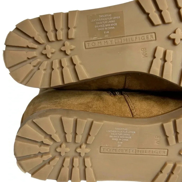 NWOB Tommy Hilfiger | Soffia2 Booties Suede Faux Fur Hidden Wedges - Picture 6 of 10